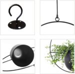 Hanging Planter for Indoor Outdoor Plants Metal Mid Century Minimalist Wall Ceil... - Image 6