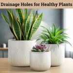 Ceramic Pots for Plants Set of 3 Sizes - 6, 5, 4 Inch Diameter Plant Pots with D... - Image 5