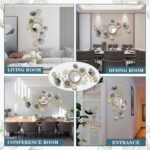 Metal Wall Mirrors Decor, Large Ginkgo Leaf Wall-Mounted Mirrors, Big Wall Decor... - Image 4