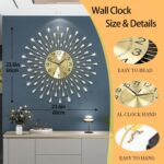 FLEBLE Wall Clocks for Living Room Decor Large Wall Clock Battery Operated 24" S... - Image 4
