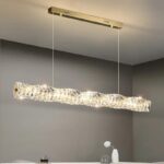 Long Strip LED Ceiling Chandelier Luxury Crystal Living Room Indoor Home Pendant... - Image 4