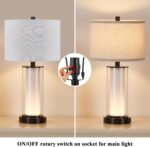 Kyrid 23.25'' Glass Table Lamp Set with Built-in Frosted Glass Night Light for E... - Image 6