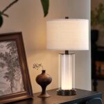 Kyrid 23.25'' Glass Table Lamp Set with Built-in Frosted Glass Night Light for E... - Image 7