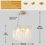 18-Inch Coastal Chandelier, 6-Light Gold Tree Branch Chandelier, Modern Foyer Be... - Image 4