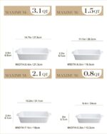 MALACASA Casserole Dishes for Oven, Porcelain Baking Dishes, Ceramic Bakeware Se... - Image 3