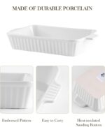 MALACASA Casserole Dishes for Oven, Porcelain Baking Dishes, Ceramic Bakeware Se... - Image 4