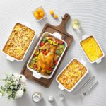 MALACASA Casserole Dishes for Oven, Porcelain Baking Dishes, Ceramic Bakeware Se... - Image 7