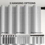 Rinwoc 100% Blackout Curtains 72 inch Length 2 Panels Set for Dining Room Master... - Image 6