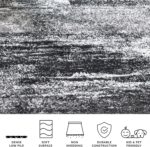 SAFAVIEH Area Rug 8x10 - Adirondack Collection - Large - Silver & Black, Modern ... - Image 7