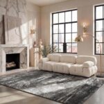SAFAVIEH Area Rug 8x10 - Adirondack Collection - Large - Silver & Black, Modern ... - Image 8