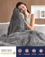 Pawque Faux Fur Throw Blankets for Couch, Sherpa Fleece Warm Super Soft Fuzzy Fl... - Image 4
