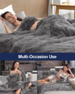 Pawque Faux Fur Throw Blankets for Couch, Sherpa Fleece Warm Super Soft Fuzzy Fl... - Image 6