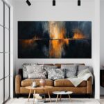 Canvas Wall Art Decor Modern Black Wall Art Prints Abstract Gold Wall Art Decora... - Image 3