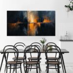 Canvas Wall Art Decor Modern Black Wall Art Prints Abstract Gold Wall Art Decora... - Image 7