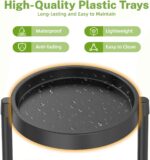 iDavosic.ly 5 Tier Folding Plant Stand Indoor Outdoor with Plastic Tray, Tiered ... - Image 3