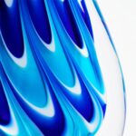Luxury Lane Hand Blown Swirl Wave Tear Drop Sommerso Art Glass Sculpture for Hom... - Image 5