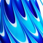 Luxury Lane Hand Blown Swirl Wave Tear Drop Sommerso Art Glass Sculpture for Hom... - Image 6