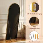 Suidia 56"x15" Arched Full Length Mirror with Stand, Full Body Mirror with Alumi... - Image 7