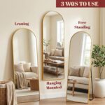 Suidia 56"x15" Arched Full Length Mirror with Stand, Full Body Mirror with Alumi... - Image 8