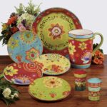 Tunisian Sunset 13.25" Ceramic Serving Bowl – 128 oz. Multicolor Pasta Bowl with... - Image 5