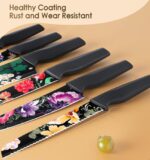 Astercook Knife Set, 12-Piece Flower Kitchen Knives Sets with Blade Guards, Dish... - Image 6