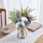 Wracra Artificial Flowers in Vase, Silk Fake Flowers with Vase, Faux Flowers Tab... - Image 4