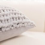 Grey Chunky Knit Throw Pillow Covers 1PC 18"×18" Square Luxury Style Crochet Pil... - Image 6