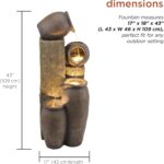 Alpine Corporation GIL140 43" Tall Indoor Outdoor Pottery Fountain with Replacea... - Image 4