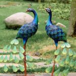 Kircust Solar Metal Peacock Statues - Set of 2 Weatherproof Outdoor Decor with S... - Image 6