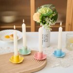 Colorful Ceramic Candlestick Holders Set of 4, Cute Easter Taper Candle Holders ... - Image 6