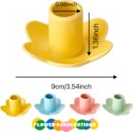Colorful Ceramic Candlestick Holders Set of 4, Cute Easter Taper Candle Holders ... - Image 7