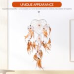 VICASKY Handmade Large Plume Wall Hanging Pendant, Beige and Camel Color, Home D... - Image 5