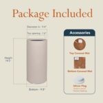 KUTE NEST 19.5" H x 9.8" D Premium Tubo Fiberstone Cylinder Tall Planter with Dr... - Image 3