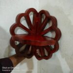 Corner Flower Designer Wall Shelf Wood Carving Wall Bracket Wall Hanging Handmad... - Image 3