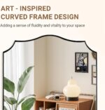 ANDY STAR Chrome Bathroom Mirror, 24x40 Inch Polished Silver Scalloped Mirror, B... - Image 6
