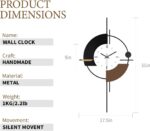 Modern Wall Clock for Living Room,Large Decorative Wall Clock,Digital Creative S... - Image 3