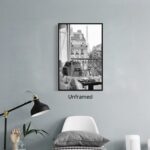 Black and White Photography Canvas Wall Art, Woman Reading Newspaper In Paris Ho... - Image 3