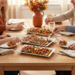 12" Serving Platters Set of 4, White Rectangular Plates, Ceramic Serving Tray, S... - Image 3