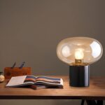 Lamps for Living Room Table Top Simple Marble Glass Nightstand Lamps Art Deco Be... - Image 4