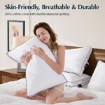 Pacific Coast Goose Feather and Down Firm Bed Pillows Standard Size Set of 2 wit... - Image 4