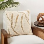 SARO LIFESTYLE Tufted Symmetry Embroidered Throw Pillow Cover - Image 4