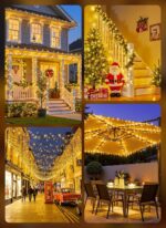 Brightown 2 Pack Solar String Lights Outdoor Waterproof, 80FT 200 LED Solar Powe... - Image 5
