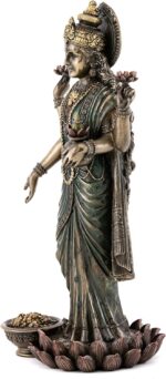 Top Collection Lakshmi Statue on Lotus Platform - Goddess of Wealth, Prosperity,... - Image 3