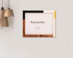 Handicrafts Home 8x10 Picture Frames Pack of 2 – Mondrian Warm Oak Resin Inlay P... - Image 3