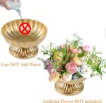 Vindar Gold Compote Bowl Vase for Centerpieces, Set of 2 Elegant Pedestal Vase f... - Image 5