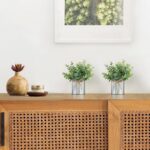 Mkono 2 Packs Small Fake Plants in Farmhouse Galvanized Pots Table Centerpiece M... - Image 6