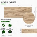 Marsmiles Wood Floating Shelves for Wall Set of 3, 17 Inch Wide Rustic Wooden Fl... - Image 3