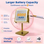 Ruacq Makeup Mirror with Lights, 4000mAh Rechargeable Magnifying Mirror with Lig... - Image 3