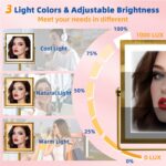 Ruacq Makeup Mirror with Lights, 4000mAh Rechargeable Magnifying Mirror with Lig... - Image 4