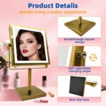 Ruacq Makeup Mirror with Lights, 4000mAh Rechargeable Magnifying Mirror with Lig... - Image 5